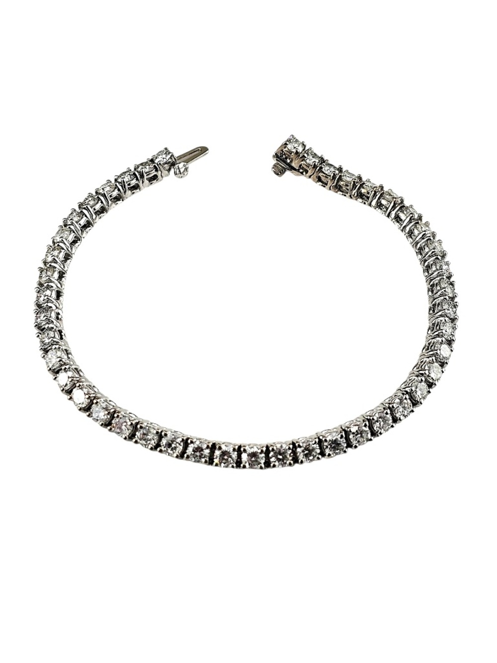 14K White Gold Diamond Tennis Bracelet  #24785